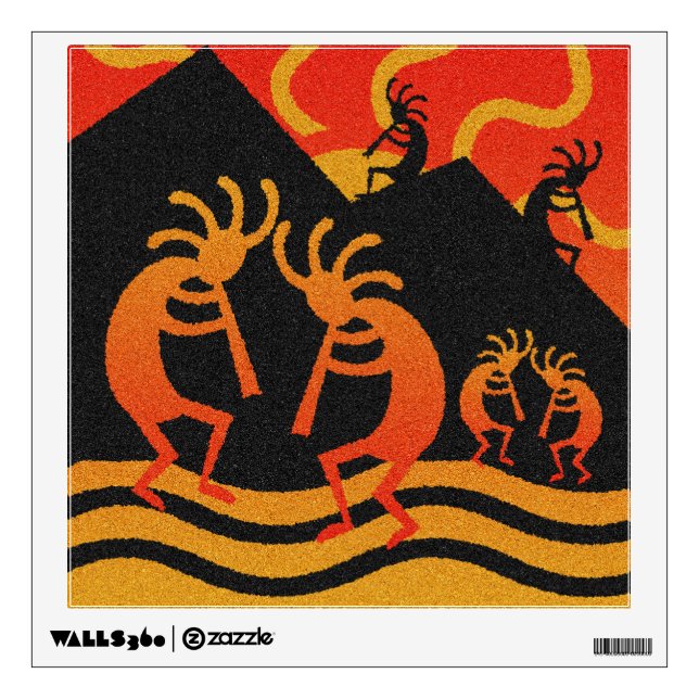 Southwestern Design Kokopelli Wall Decal (Front)