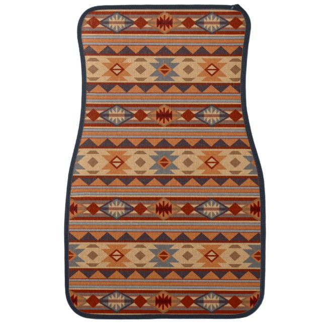 Southwestern Design Tan Car Floor Mat (Front)