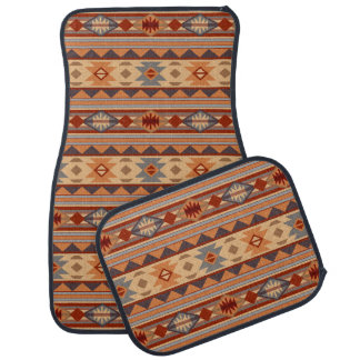 Southwestern Design Tan Car Mat