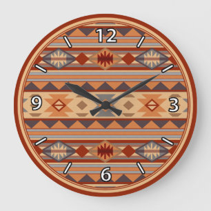 Southwestern Design Tan Large Clock