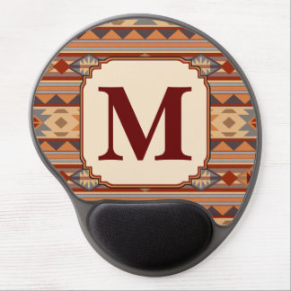 Southwestern Design Tan Monogram Gel Mouse Pad