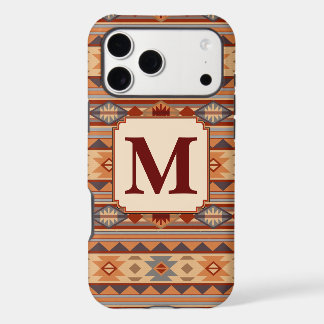 Southwestern Design Tan Monogram iPhone 17 Pro Max Case