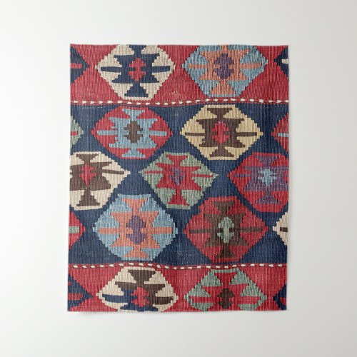 Southwestern Diamond Colorful Ornate Tapestry