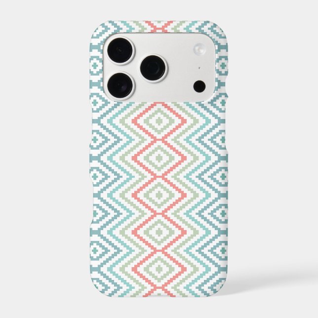 Southwestern Diamond Pixel Geometric Pattern Iphone Case (Back)