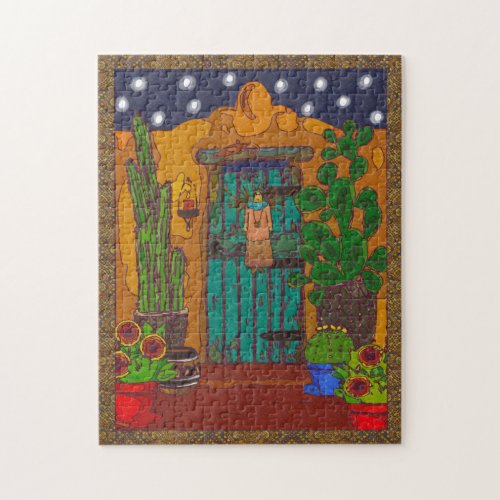 Southwestern Door with Angel Jigsaw Puzzle