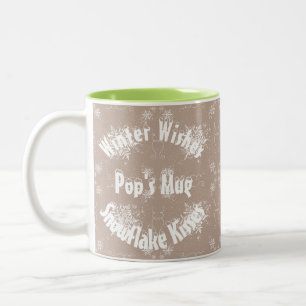 Southwestern Earthen Color with Snowflakes Two-Tone Coffee Mug