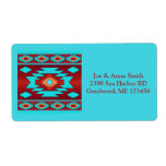 Southwestern ethnic geometric design label