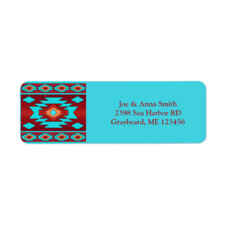 Southwestern ethnic geometric design label