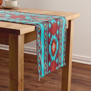 Native American Table Runners Zazzle Southwestern Ethnic Geometric Pattern Short Table Runner
