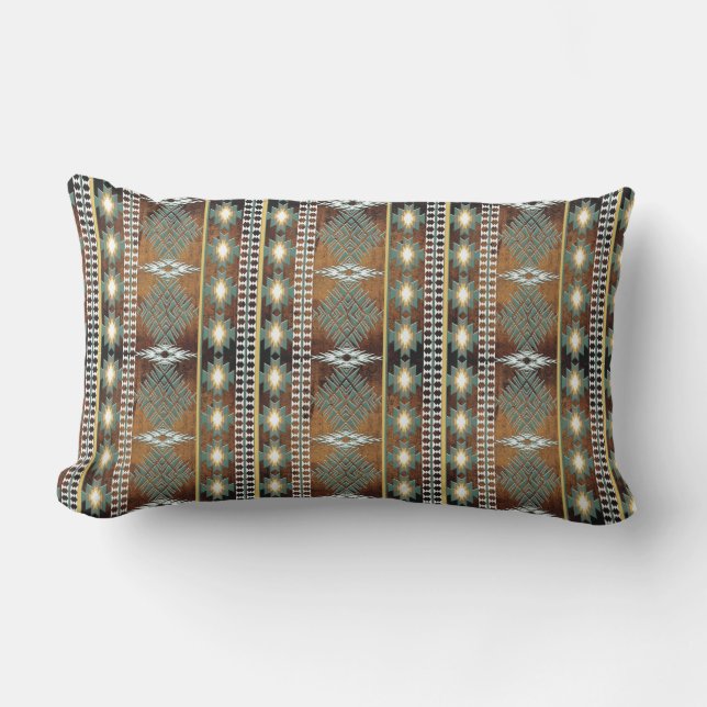 Southwestern Ethnic Native American Lumbar Pillow (Front)