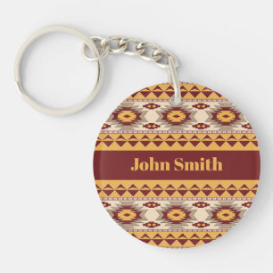 Southwestern ethnic native pattern keychain
