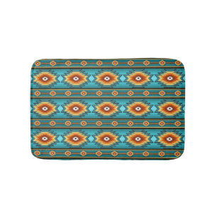 southwestern ethnic pattern bathroom mat