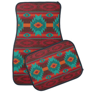southwestern ethnic pattern car floor mat