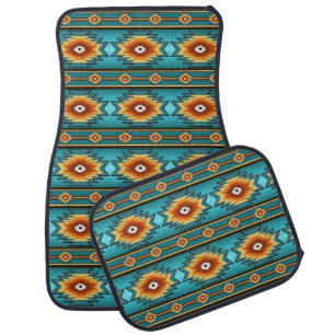 southwestern ethnic pattern car floor mat