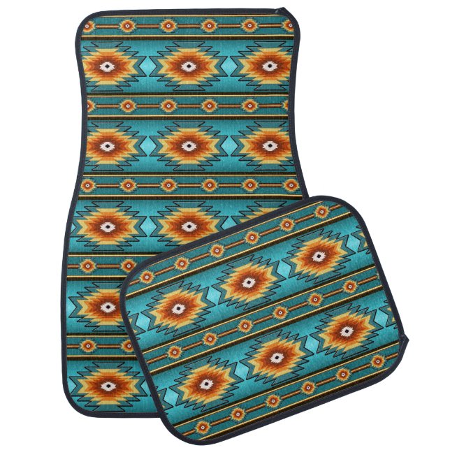 southwestern ethnic pattern car floor mat (Set)