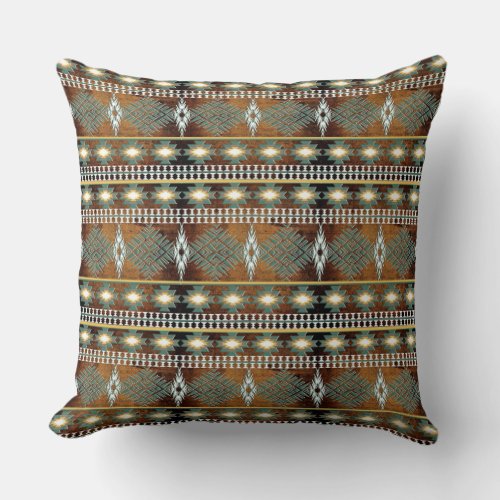 southwestern ethnic pattern throw pillow