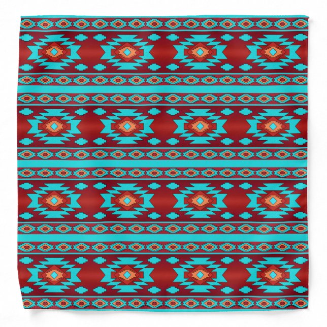Southwestern ethnic tribal pattern. bandana (Front)