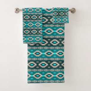 Southwestern ethnic tribal pattern. bath towel set