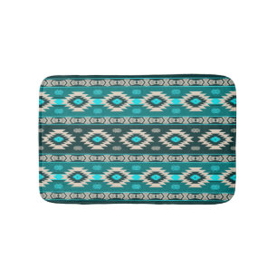 Southwestern ethnic tribal pattern. bathroom mat