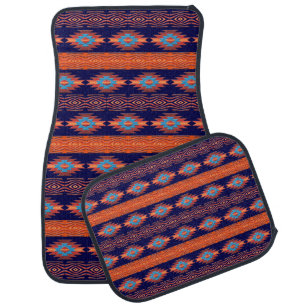 Southwestern ethnic tribal pattern. car floor mat