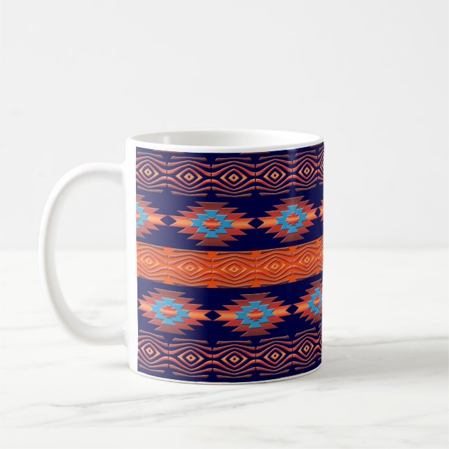 Southwestern ethnic tribal pattern. coffee mug (Left)