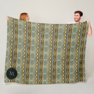 southwestern ethnic tribal pattern fleece blanket
