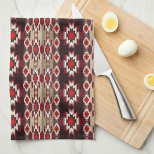 Southwestern ethnic tribal pattern. kitchen towel