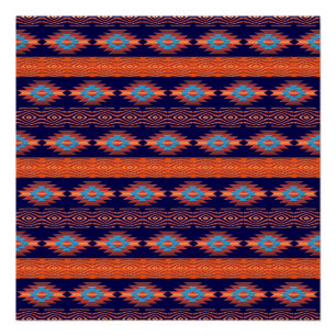 Southwestern ethnic tribal pattern. poster
