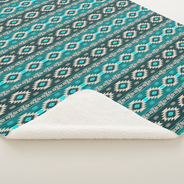 Southwestern ethnic tribal pattern. sherpa blanket (3/4)