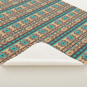 Southwestern ethnic tribal pattern. sherpa blanket