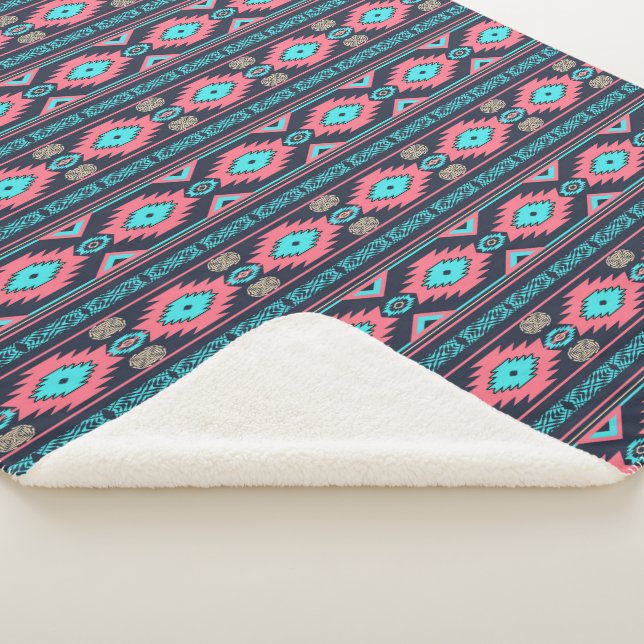 Southwestern ethnic tribal pattern. sherpa blanket (3/4)