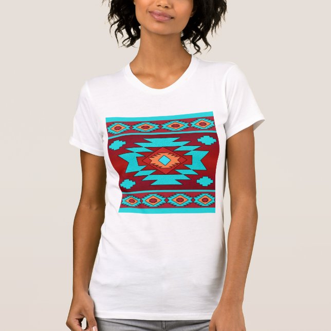 Southwestern ethnic tribal pattern.   T-Shirt (Front)