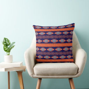 Southwestern ethnic tribal pattern. throw pillow