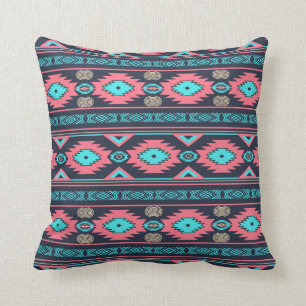 Southwestern ethnic tribal pattern. throw pillow