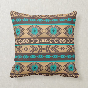 Southwestern ethnic tribal pattern. throw pillow