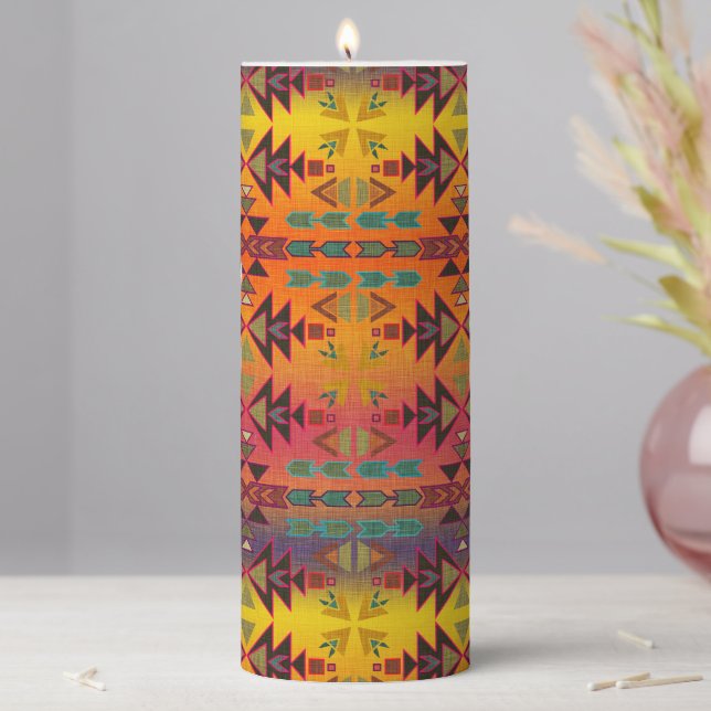 Southwestern Evening Skies Beautiful Pillar Candle (In Situ)