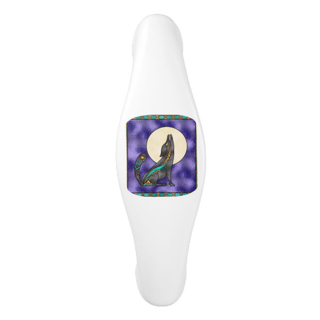 Southwestern Faux Stained Glass ceramic pull (Front)