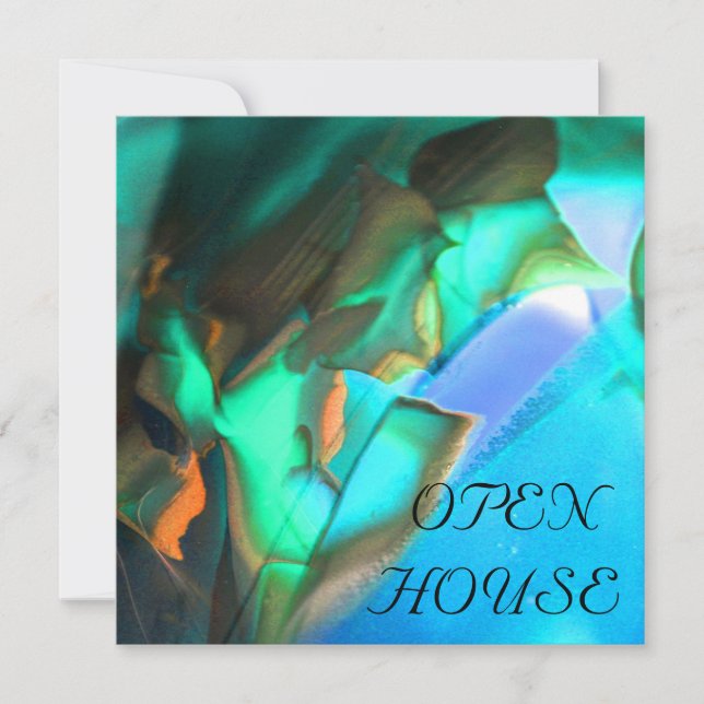 SOUTHWESTERN FLAIR TURQUOISE ORANGE ANNOUNCEMENT (Front)