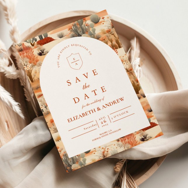 Southwestern Floral Desert Wedding Save The Date (Creator Uploaded)