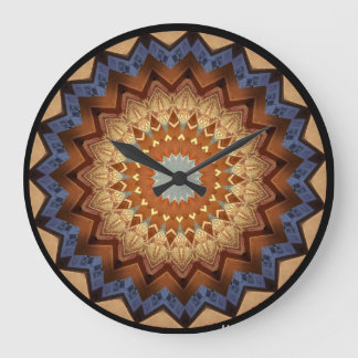 Southwestern geometric design large clock