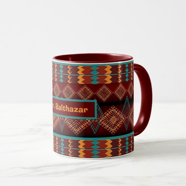 Southwestern geometric ethnic pattern     mug (Front Right)