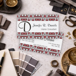 Southwestern Geometric Interior Consultant Business Card