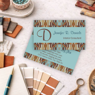 Southwestern Geometric Interior Consultant Business Card