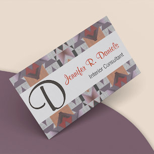 Southwestern Geometric Interior Consultant Business Card