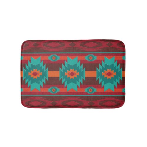 southwestern geometric pattern bath mat