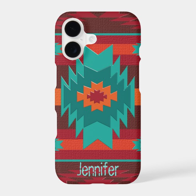 Southwestern geometric pattern. iphone case (Back)
