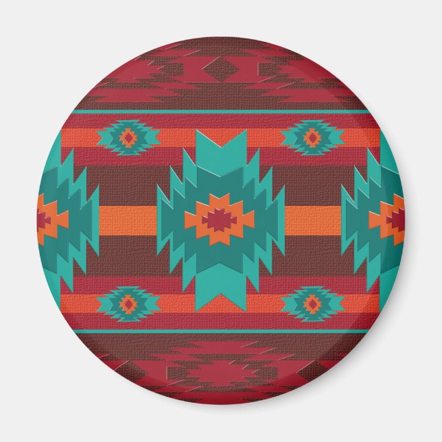 Southwestern geometric pattern. magnet (Front)