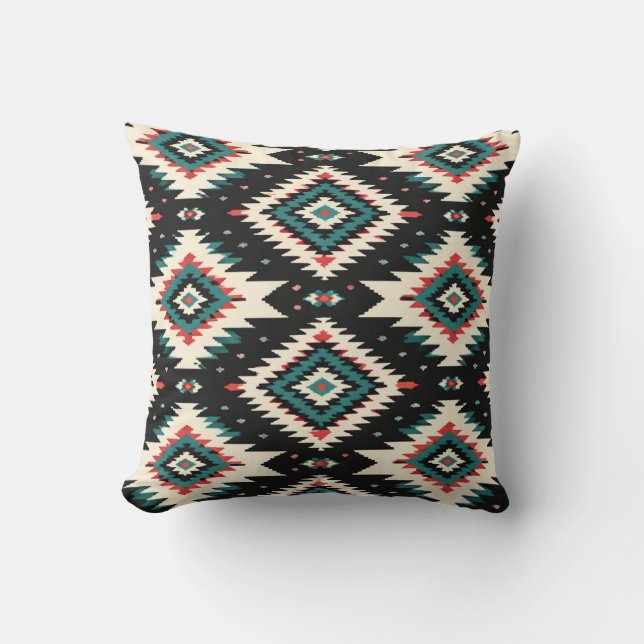 Southwestern Geometric Pattern Pillow  (Front)