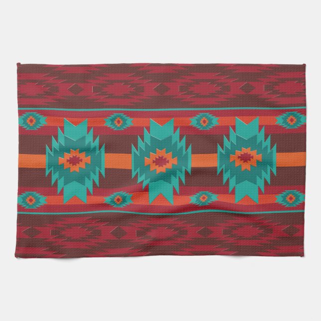 Southwestern geometric pattern. towel (Horizontal)
