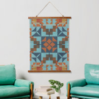 Southwestern Geometric Quilt Block Art Pattern